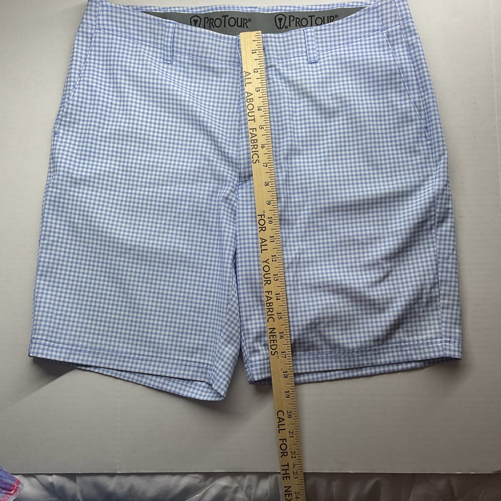 Pro Tour Blue Checkered Shorts size 36 gently used